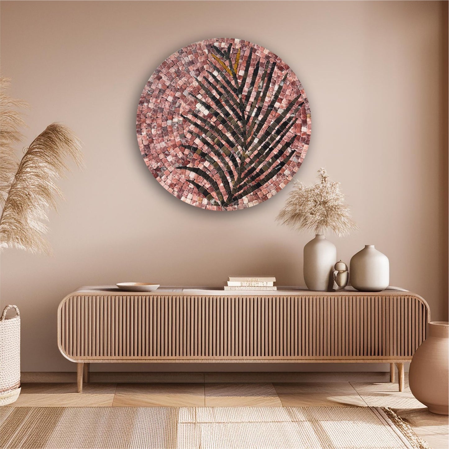 Tea Leaf Art: Nature-Inspired Stone Wall Art for Abstract Home Decor