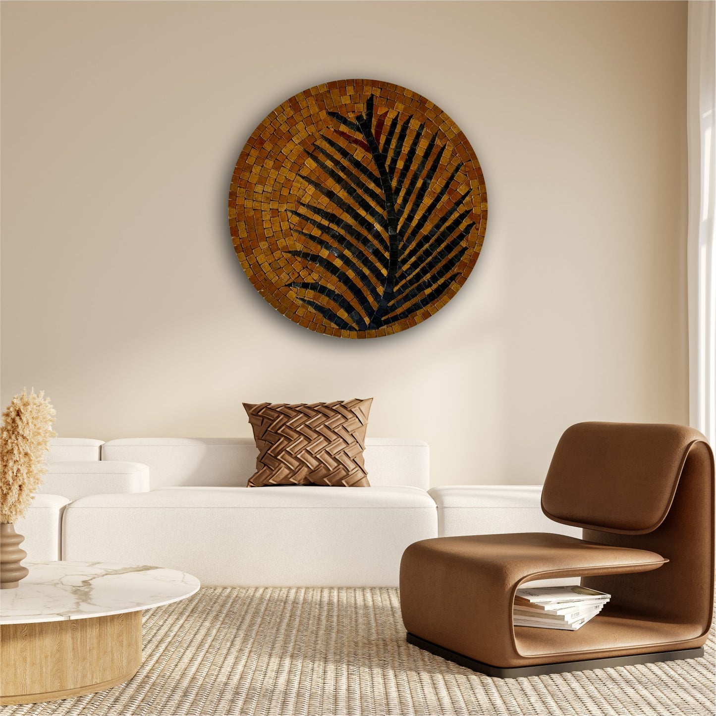 Tea Leaf Art: Nature-Inspired Stone Wall Art for Antique Home Decor