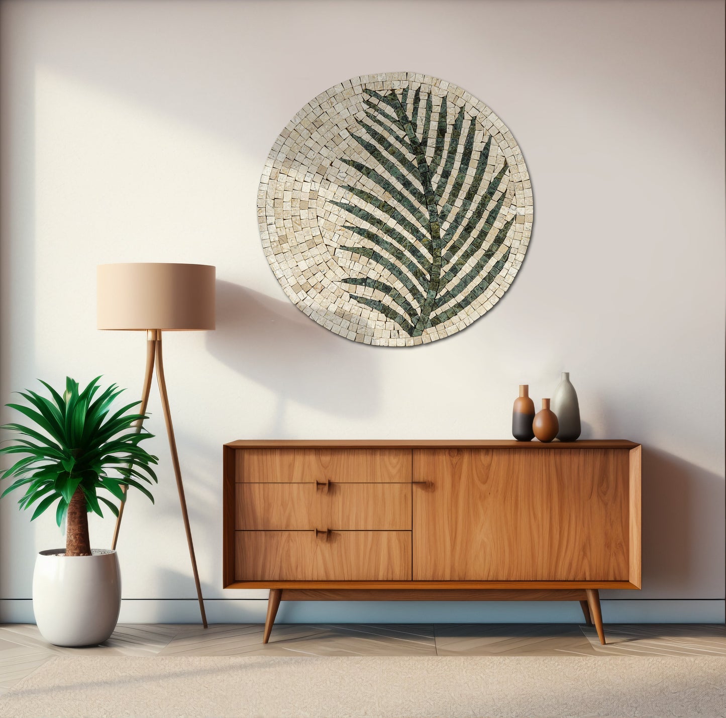 Tea Leaf Art: Nature-Inspired Stone Wall Art for Abstract Home Decor