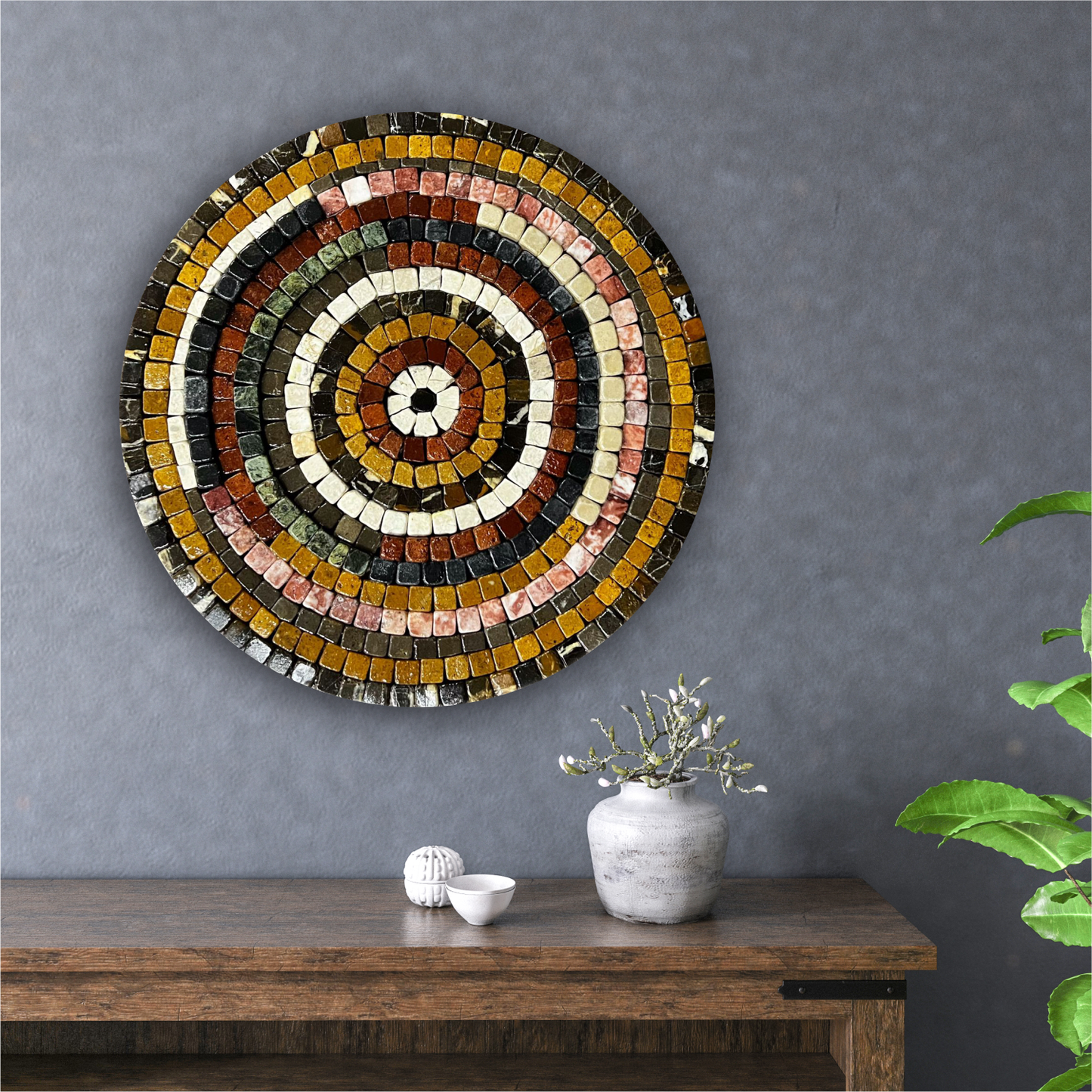 Colourfull Aim Stones Mosaic – Vibrant Wall Art Décor