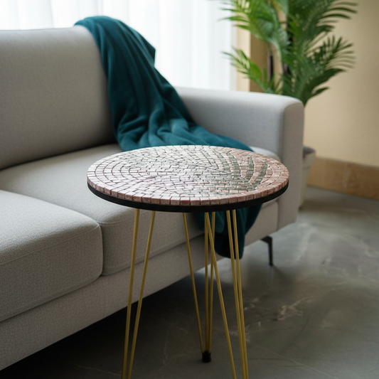 Smart Mosaic Coffee / Vase Table - Elegant Rose Tree Artwork