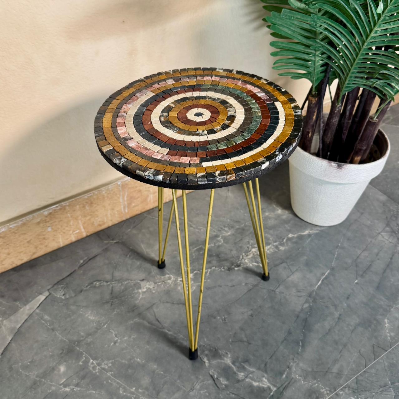 Smart Mosaic Coffee / Vase Table - Elegant Aim Stones Artwork