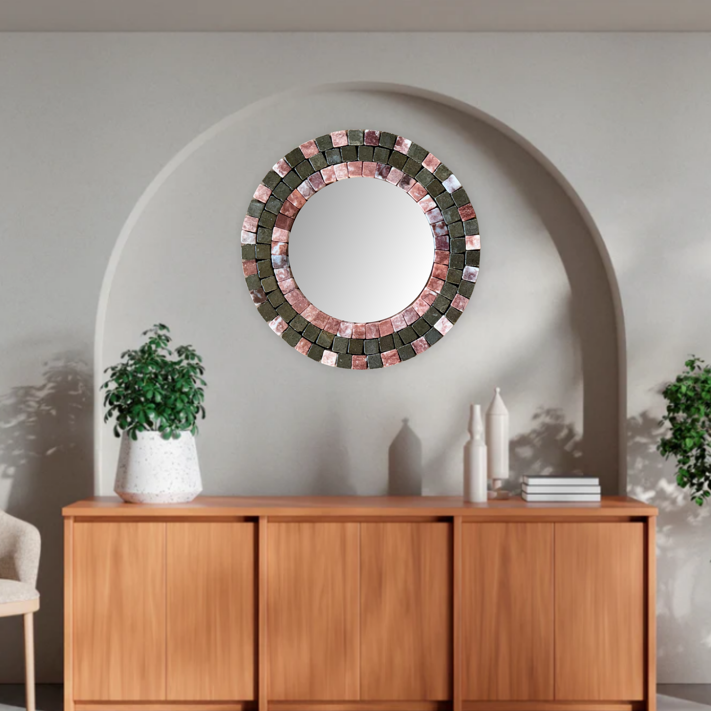 MIRROR MOSAIC | Strawberry Brown For Eclectic Bungalow Retreats