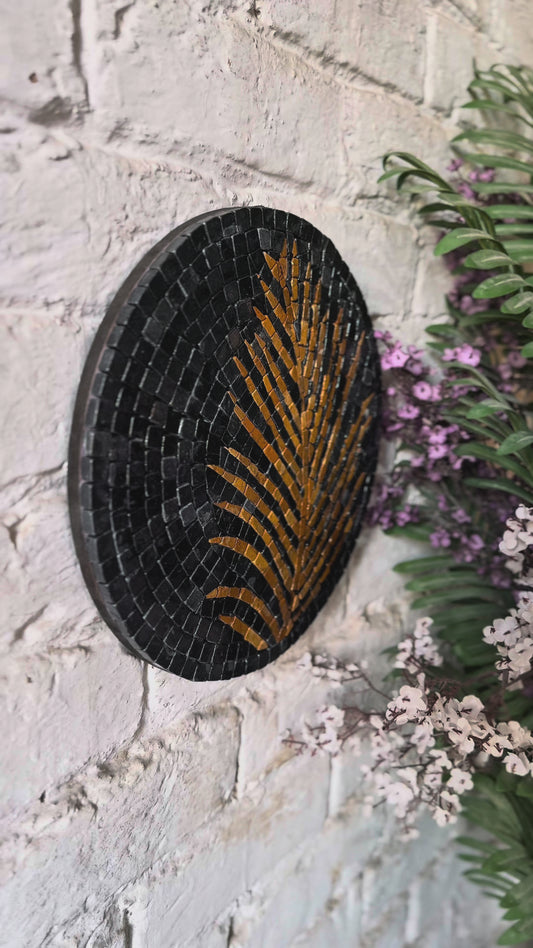 Tea Leaf Art: Nature-Inspired Stone Wall Art for Western Home Decor